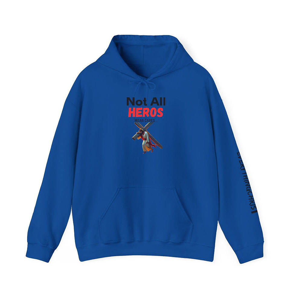 Thumbnail: Not All Heroes Wear Capes Hoodie; Catholic/Christian Clothing