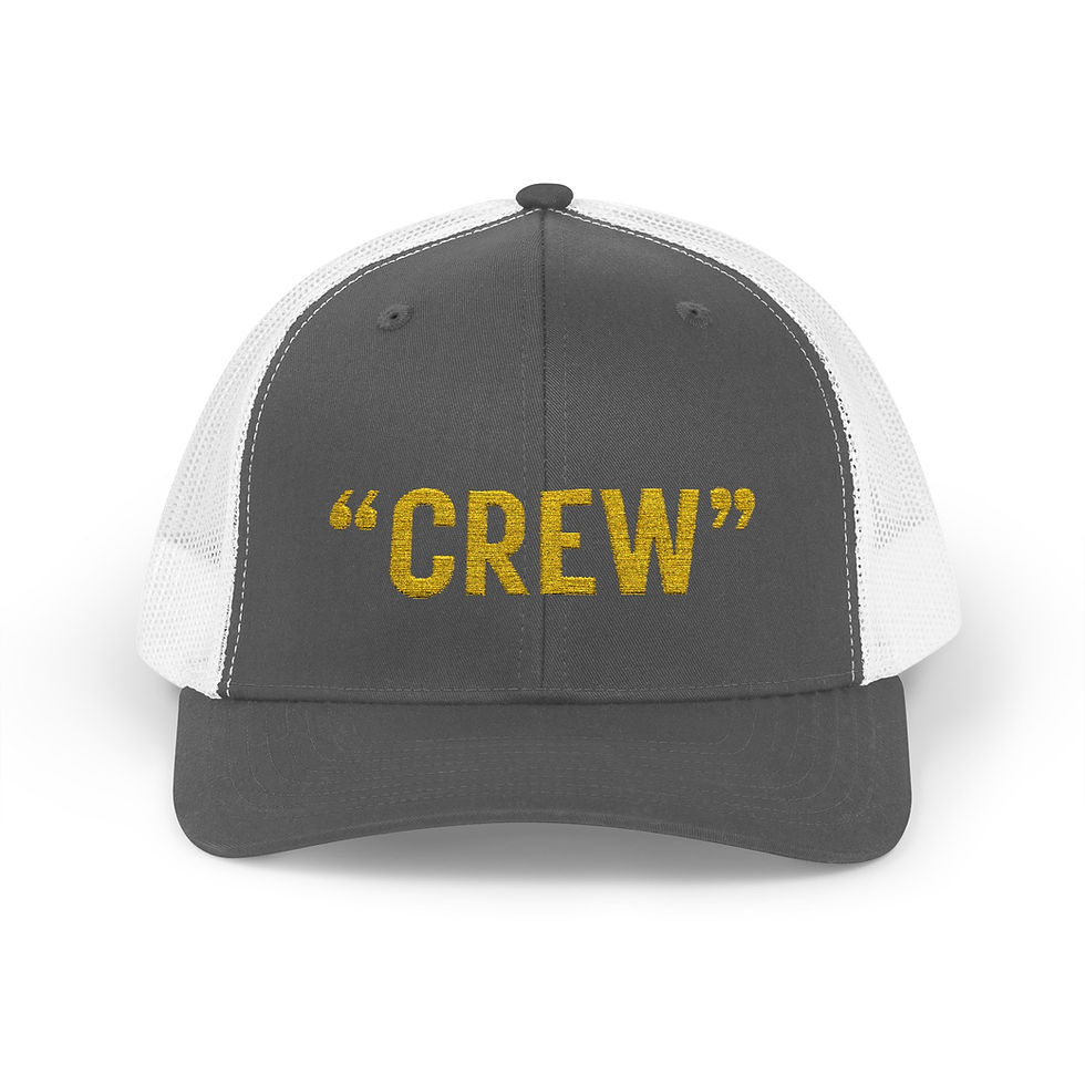 Thumbnail: The "Crew" Embroidered Snapback Trucker Cap
