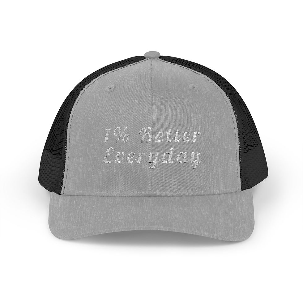 Thumbnail: The "1% Better Everyday" Embroidered Snapback Trucker Cap