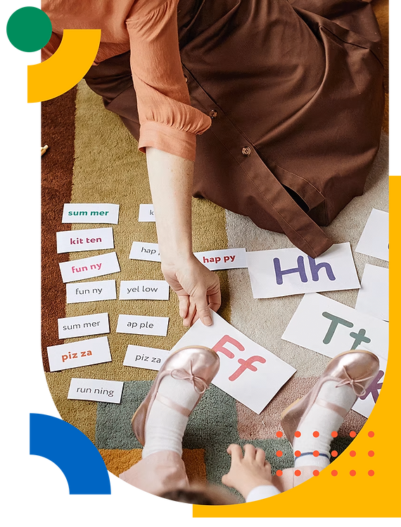 Kids learning phonics