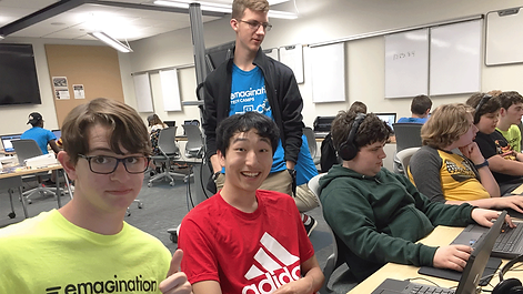 A group of Emagination Tech Campers learning at Technology Camp