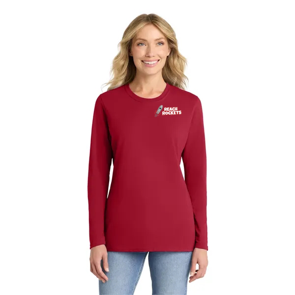 Thumbnail: 7. Port & Co Women's Long Sleeve Core Cotton Tee