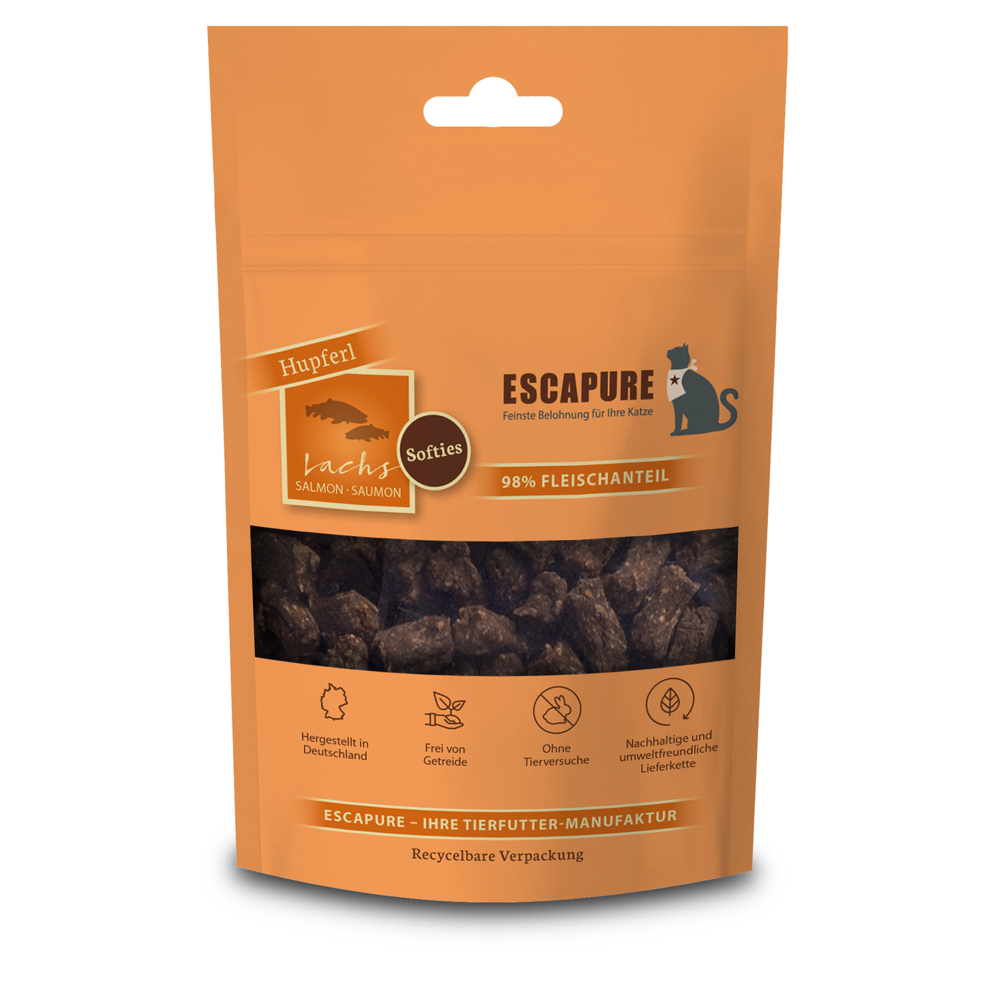 Escapure Kat Hupferl Softies zalm 80gr