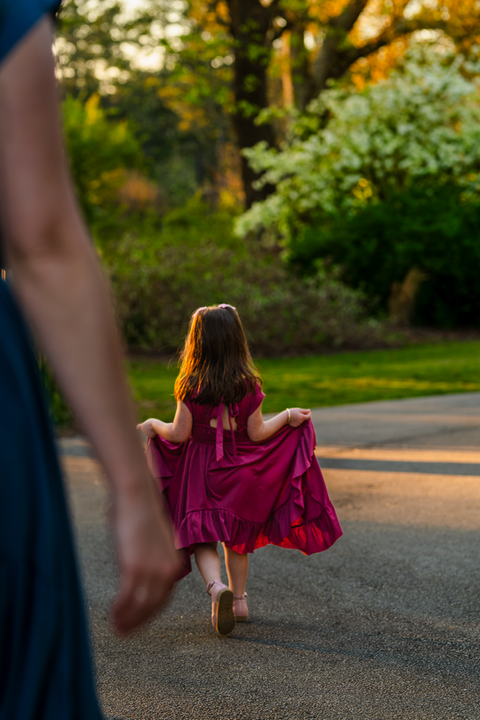 Girl with big flowy dress at Vines Park in Loganville, Georgia