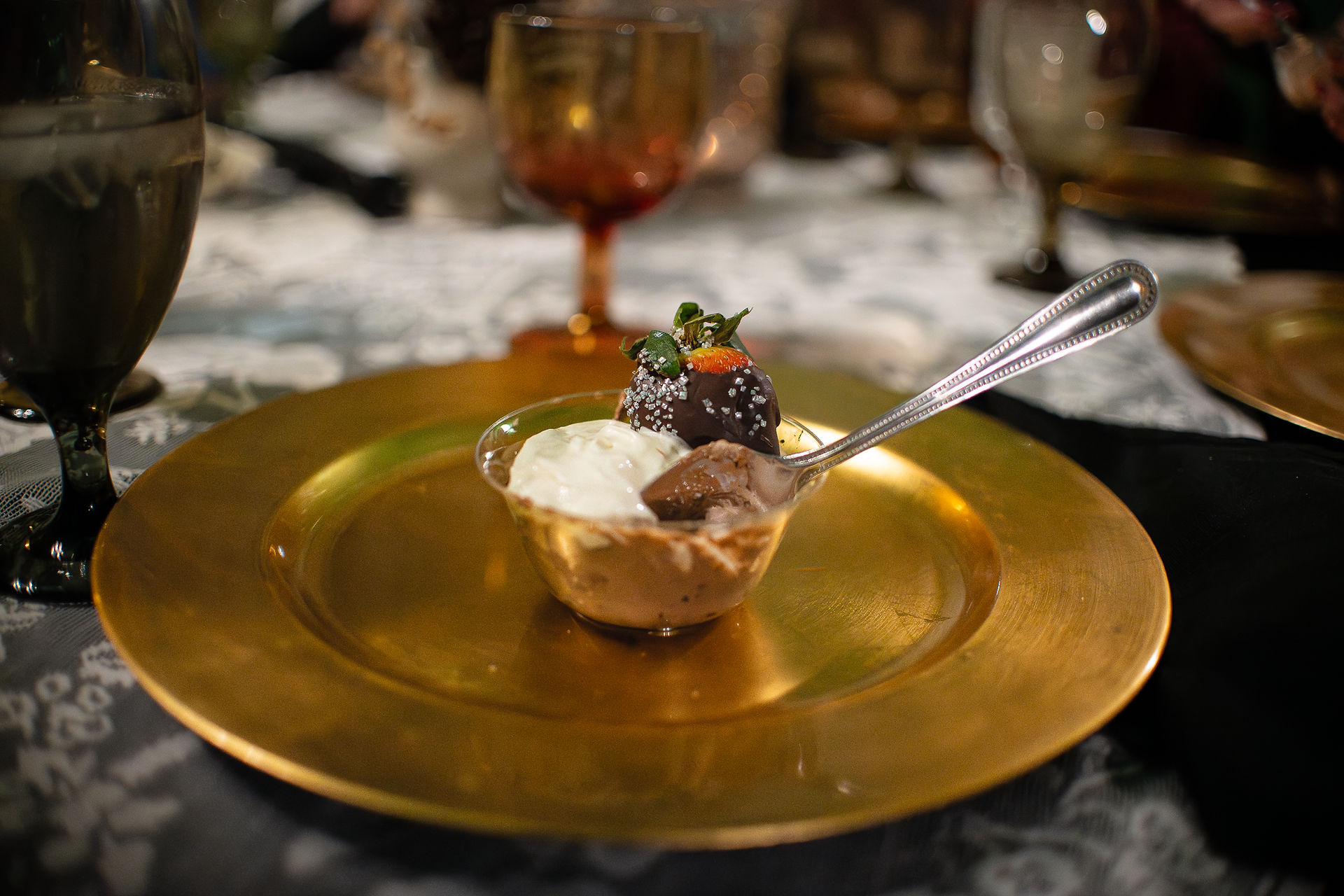 delicious gourmet dessert at Whistlestop Manor
