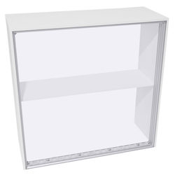 Mobile LED Leuchttheke mit Einlegeboden | Kohlschein-Messe.de