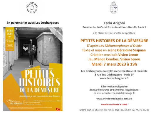 PETITES HISTOIRES DE LA DEMESURE