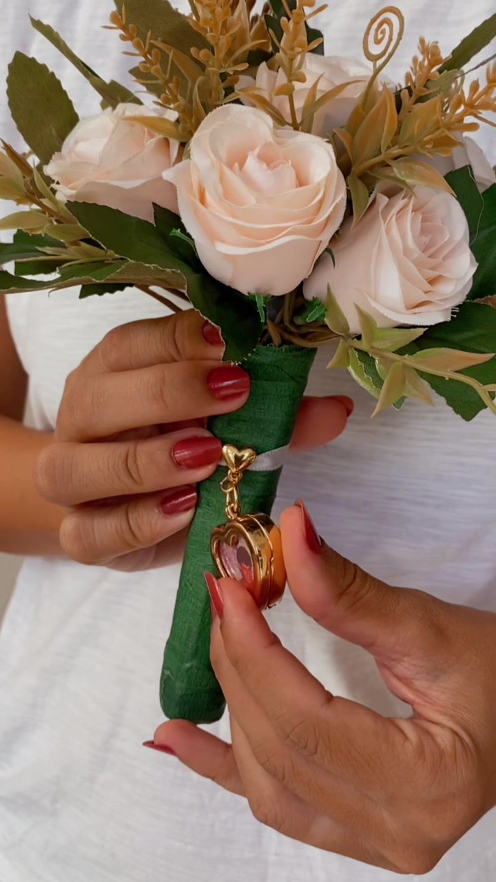 Miniatura: Relicário Coração Infinity | Buquê de Noiva ou Lapela do Noivo