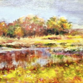 Burnsmead Wetlands is an acrylic painting by Victoria Zyluk