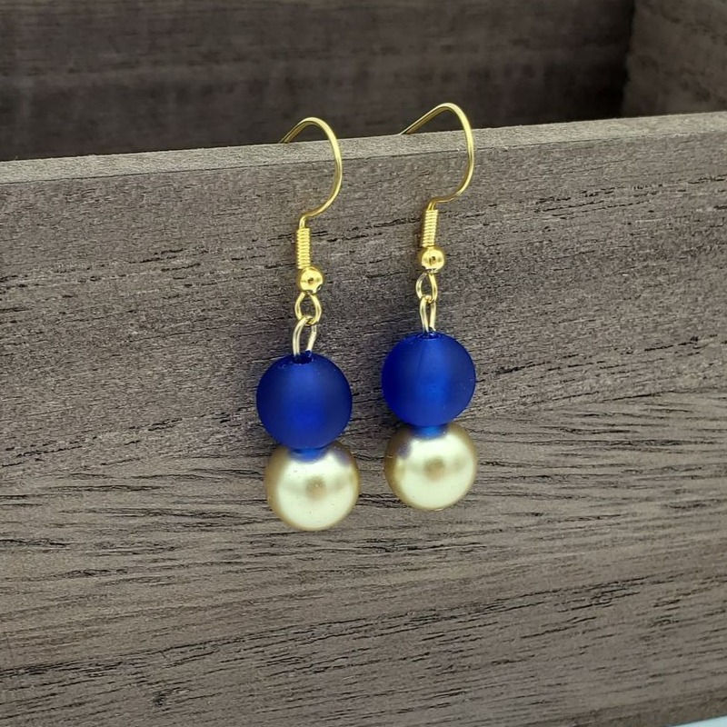 Thumbnail: School Spirit Earrings - Blue/Gold