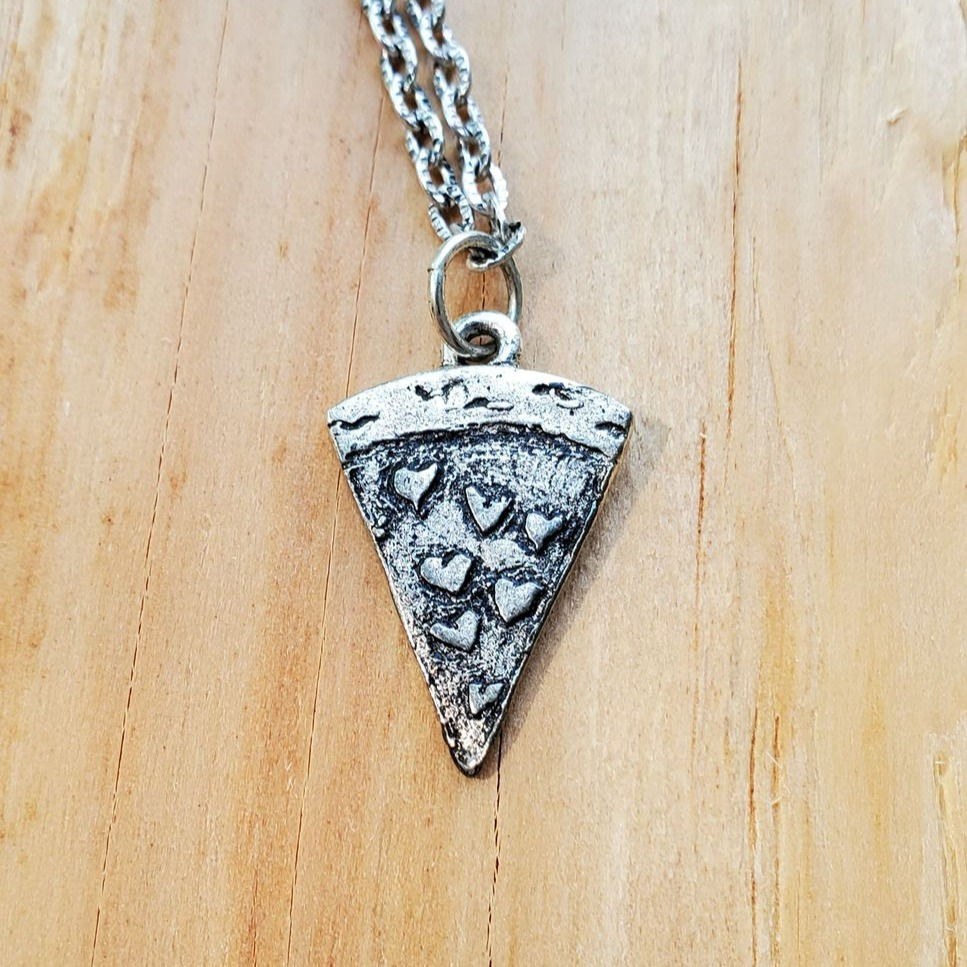 Thumbnail: Silver Charm Necklaces - Pizza