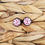Thumbnail: Nature Glass Cabochon Studs (2) - Ladybugs - Black