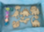 Thumbnail: Dinosaur Magnets - Paint-your-own (shown with paint)