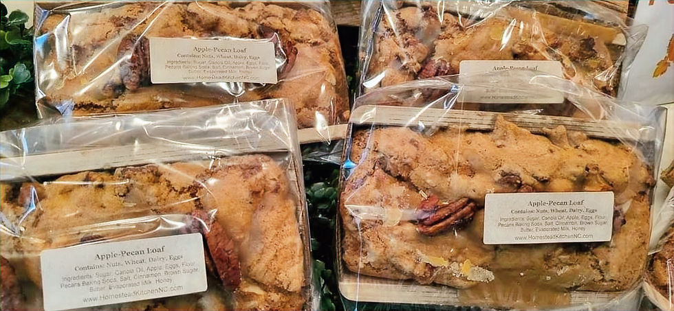 Apple-Pecan Bread - (GF available)