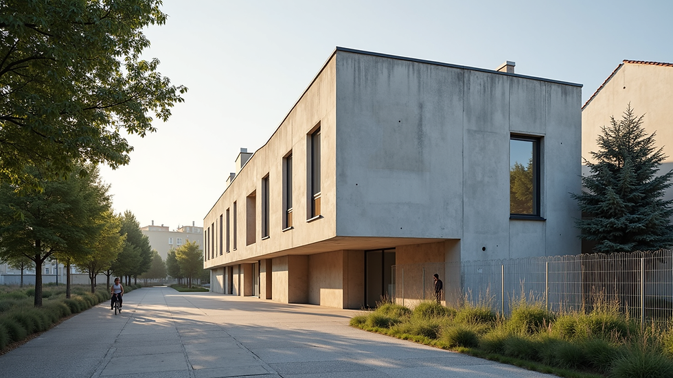 Vue rapprochée de la façade moderne de RA Formation à Lyon Part-Dieu