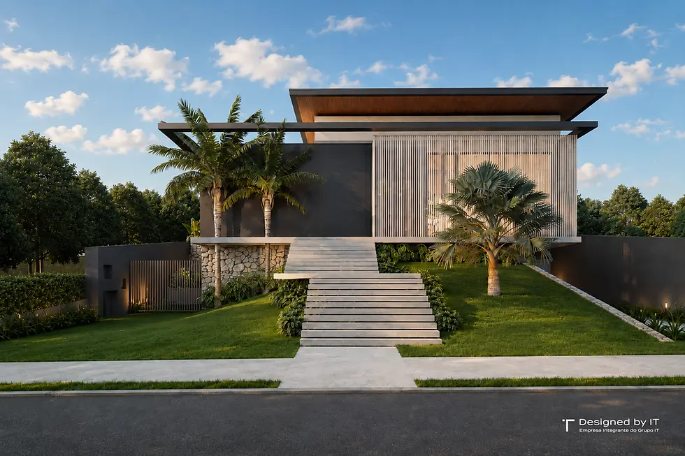 Casa Vitória no EntreVerdes: arquitetura contemporânea que aproveita o terreno em aclive