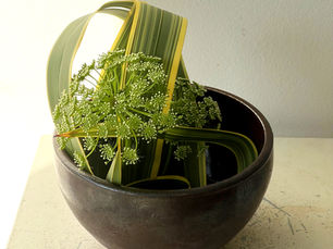 Ikebana design inspired by vase