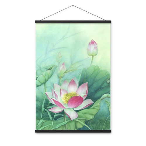 Poster with hangers: Fragrant Lotus | NiveditaJoy.Art