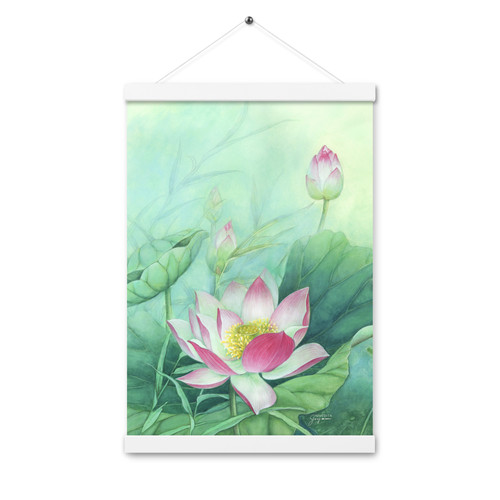 Poster with hangers: Fragrant Lotus | NiveditaJoy.Art