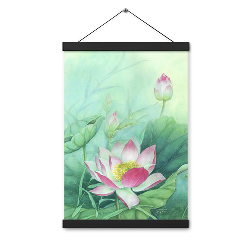 Poster with hangers: Fragrant Lotus | NiveditaJoy.Art