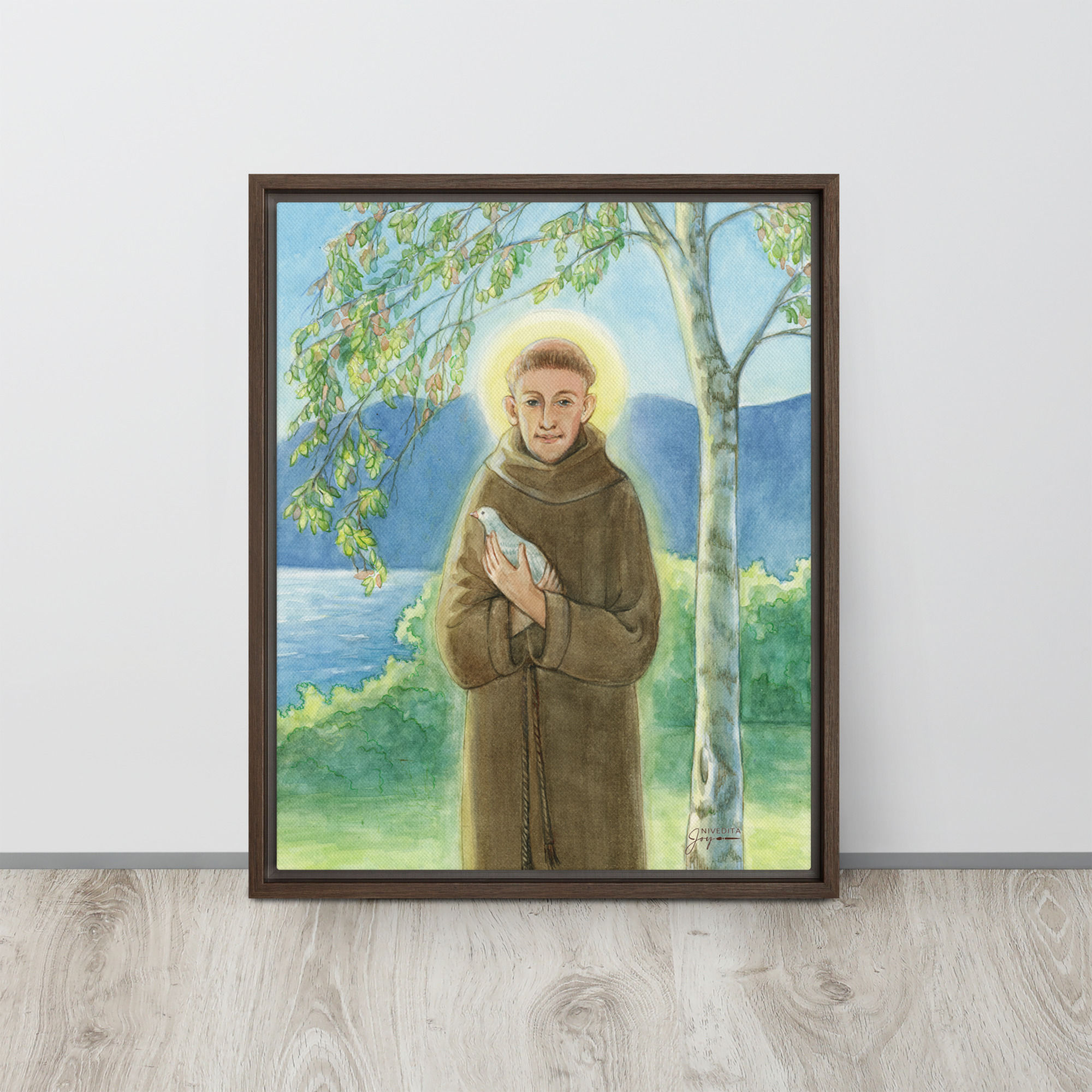 Framed canvas: St. Francis of Assisi