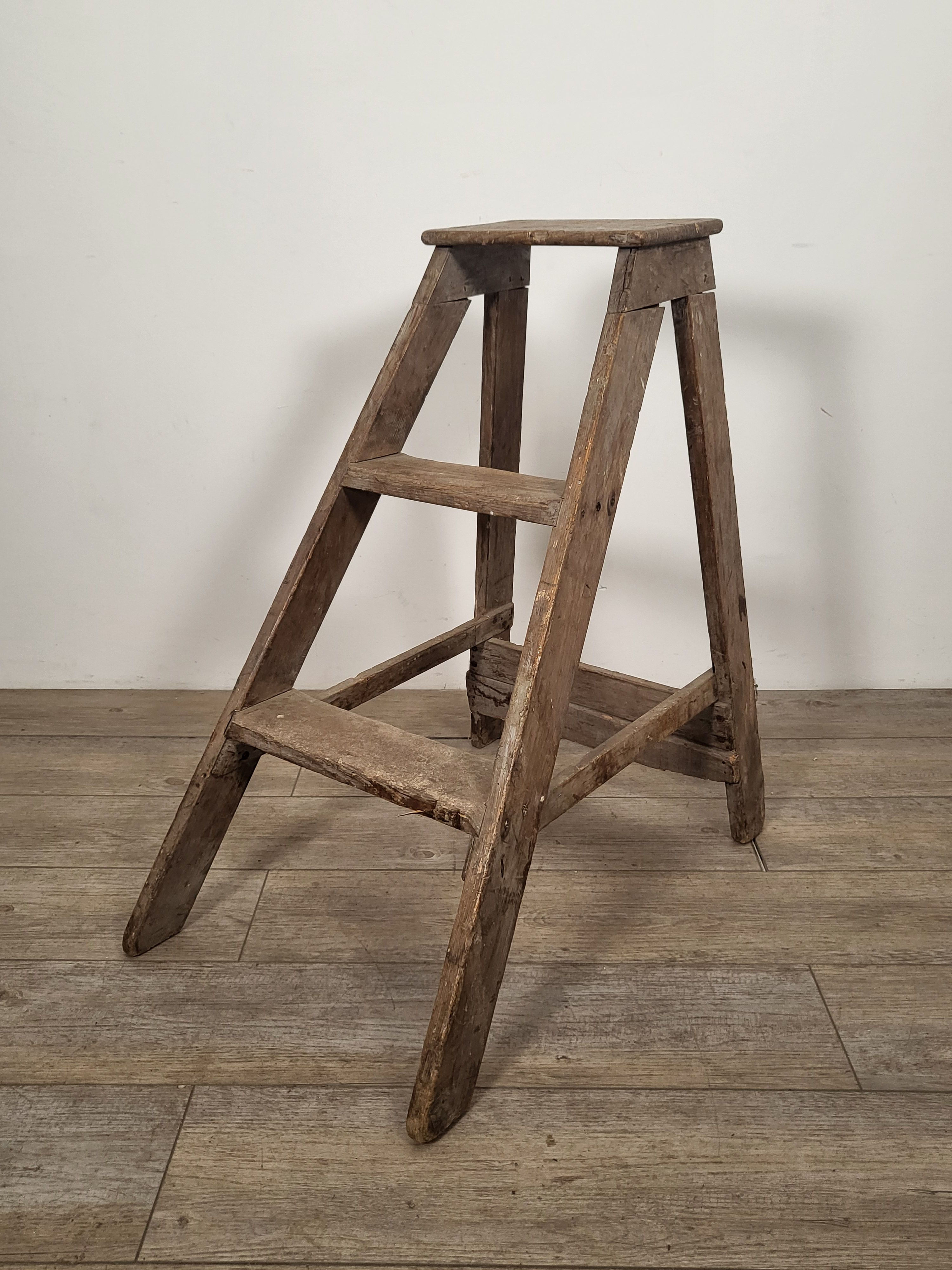 フランス アンティーク 　はしご　梯子　エスカボ　お洒落なオブジェ　お花鉢置き　ディスプレー　店舗什器　ショップディスプレー