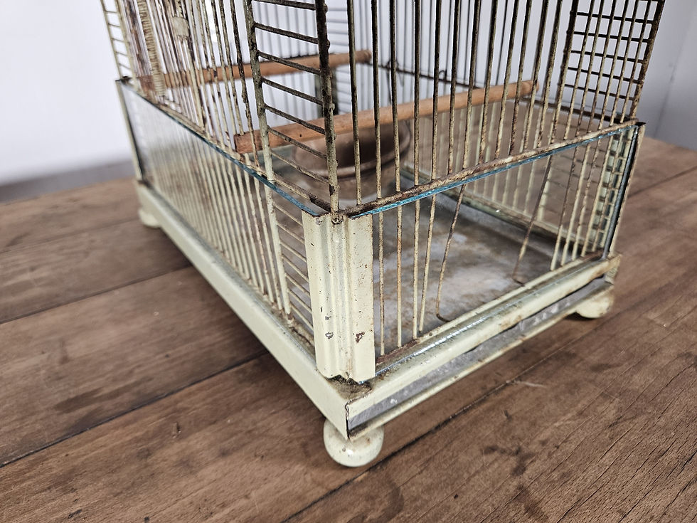 Miniature : ランス アンティーク１９３０年代　鳥かご　ケージ　小　ディスプレー用　変わったオブジェ　ショップディスプレー　店舗什器