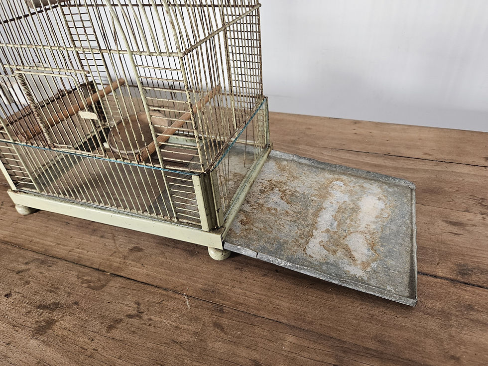 Miniature : ランス アンティーク１９３０年代　鳥かご　ケージ　小　ディスプレー用　変わったオブジェ　ショップディスプレー　店舗什器