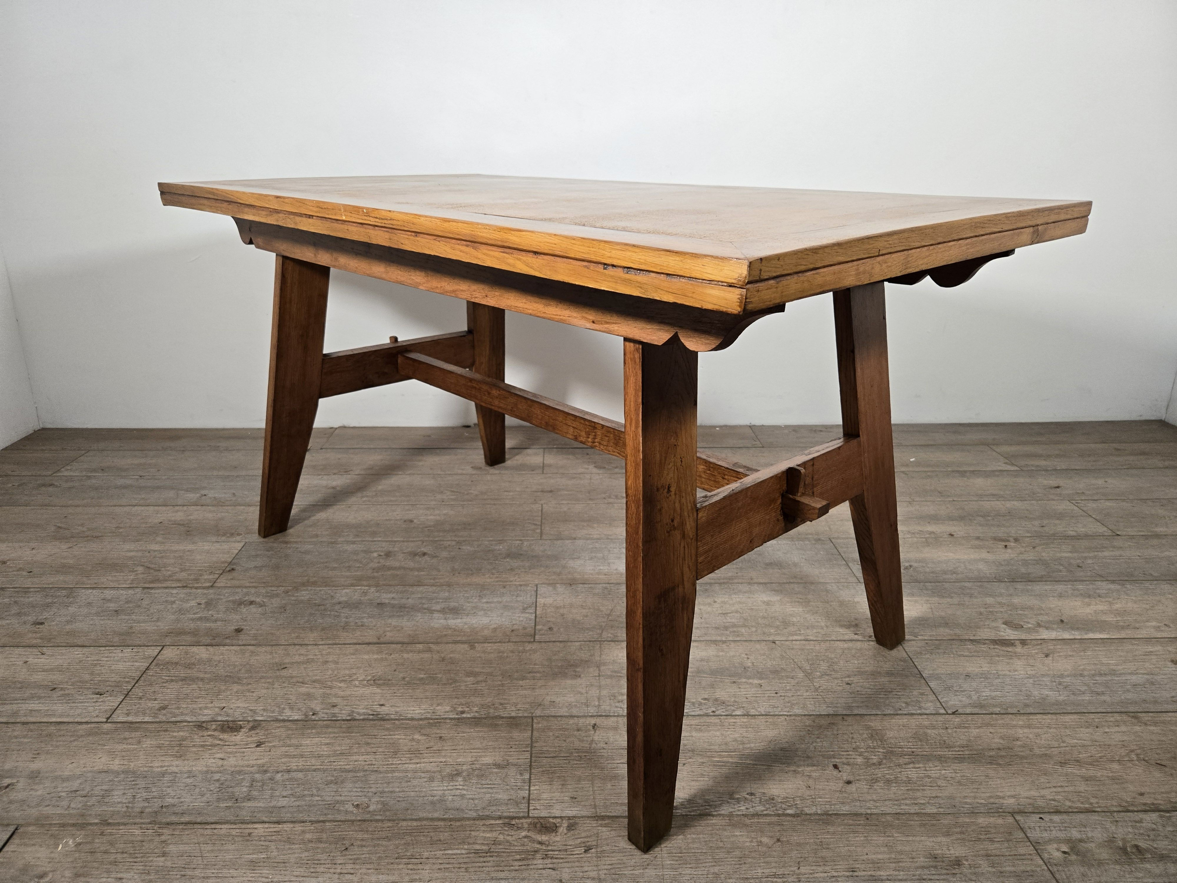 フランス アンティーク ReneGabriel/ルネ・ガブリエル ダイニングテーブル デスク ラック 店舗什器