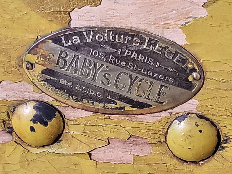 Miniature : フランスアンティーク　１８００年代後半～１９００年代初頭La voiture LEGER　三輪車　ショップディスプレー　店舗什器