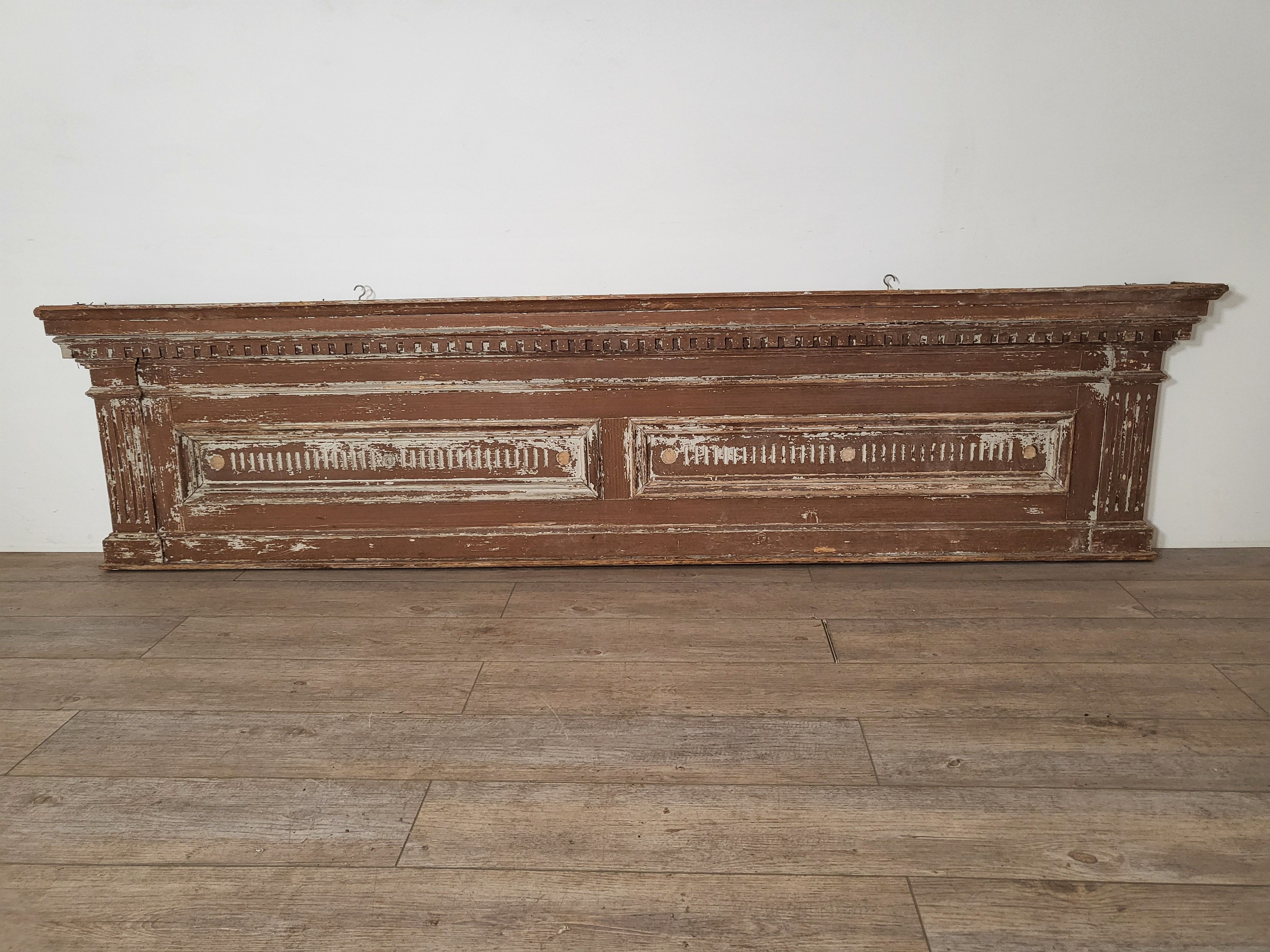 フランスアンティーク　デコレーションプレート　お城のようなデコレーション　木製プレート　ショップデイスプレイ　店舗什器