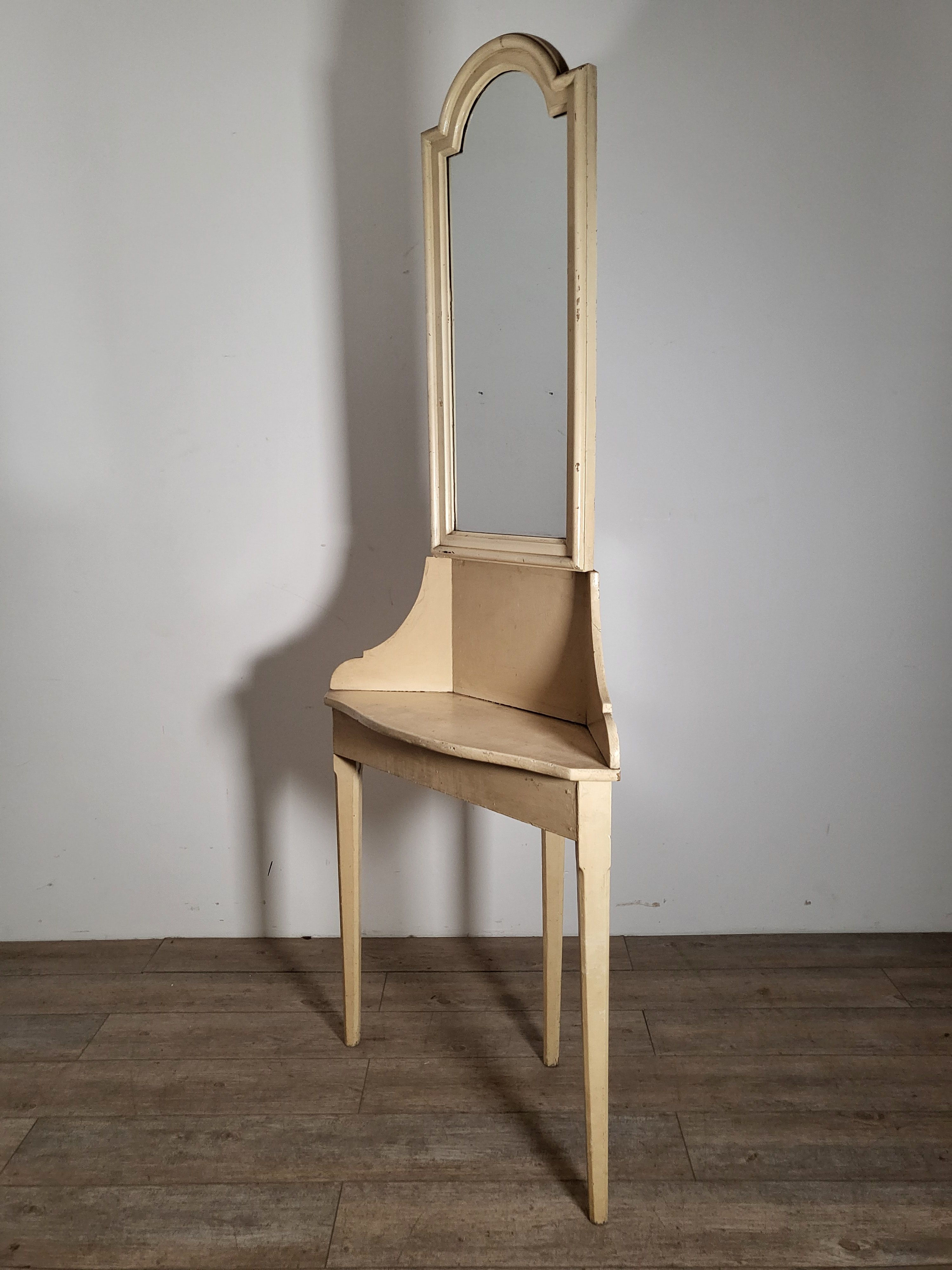 フランス アンティーク ドレッサー木製ミラー 美容室のドレッサー ミラー お洒落なミラー お化粧台 ショップデイスプレイ 店舗什器