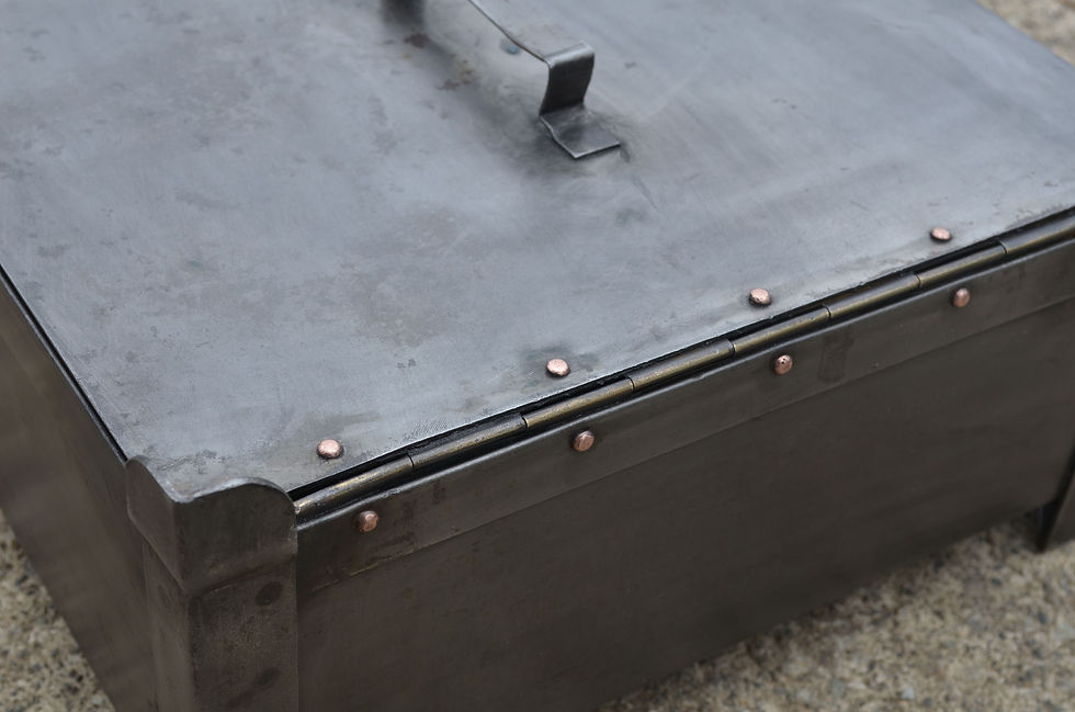 Miniature : フランス アンティーク　積み重ねる　5セット インダストリアル メタル箱