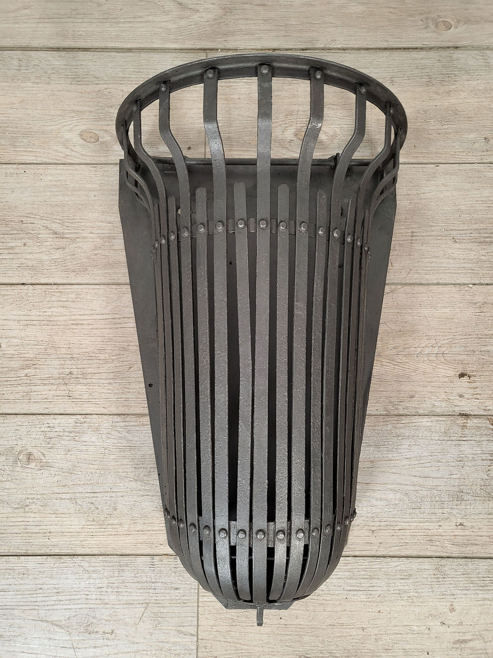 Miniature : フランス アンティーク　メタル製ゴミ箱　公園のごみ箱　ガーデニング用品入れ　傘立て　　カッコいい　ショップディスプレー　店舗什器