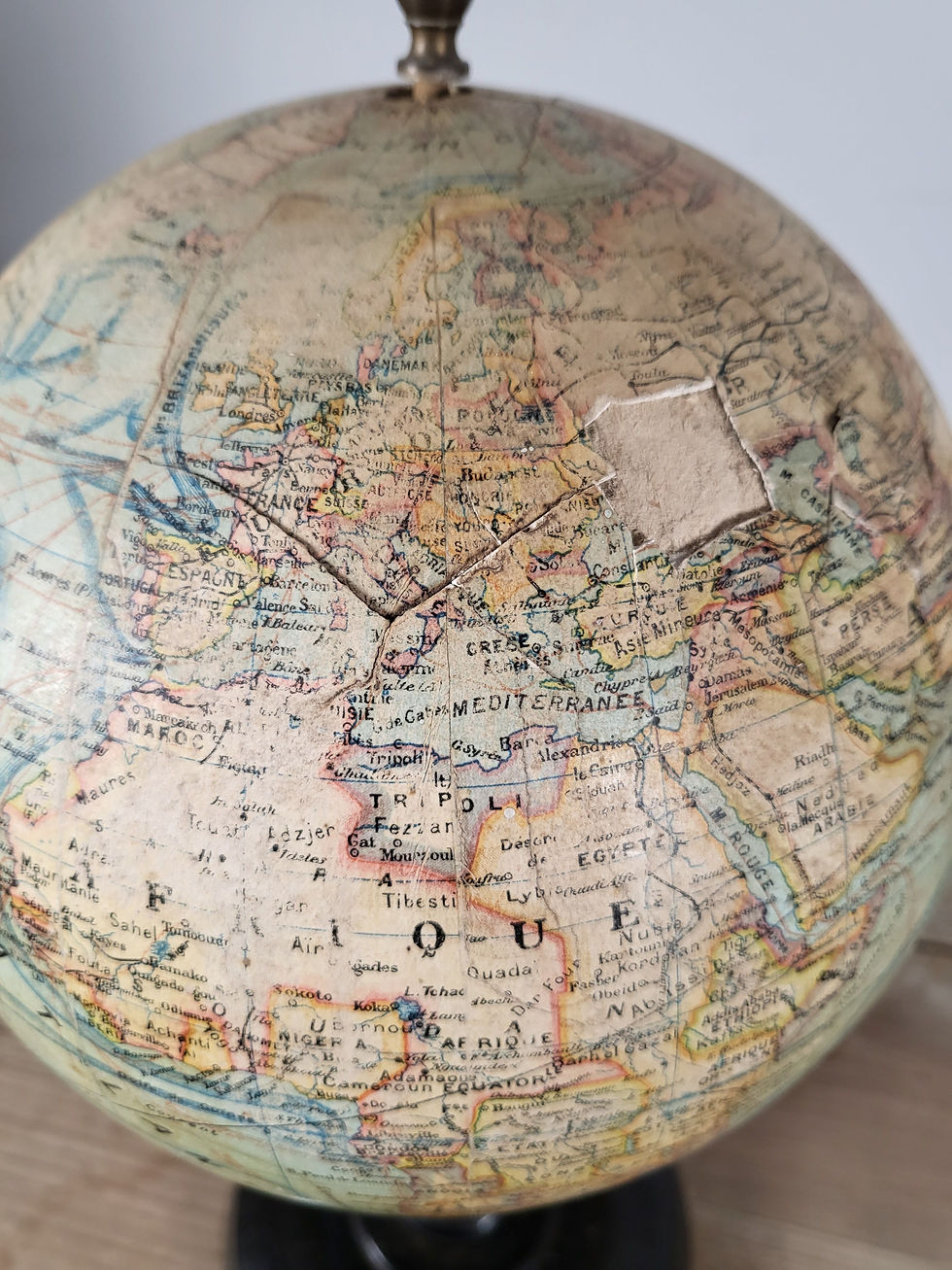 Miniature : フランス アンティーク 1885年代のナポレオン3 の地球儀