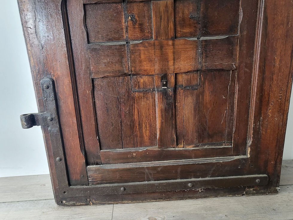 Miniature : フランス アンティーク 1800年代　オーク材　ウッドドア　丁番付き　美しいドア　ドアノブ付き　ショップデイスプレイ　店舗什器