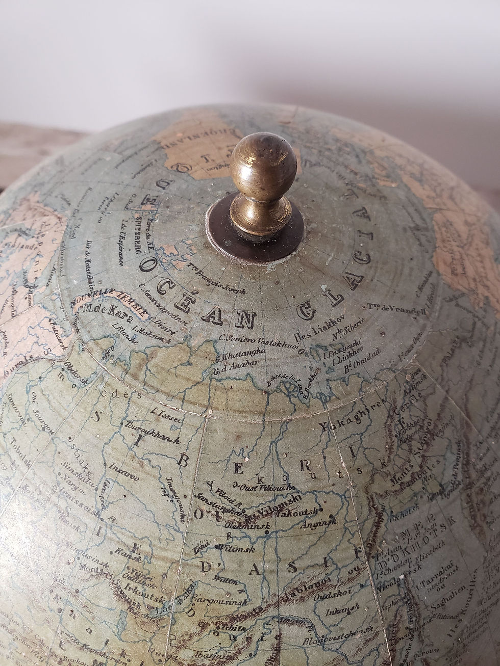 Miniature : フランス アンティーク 1885年代のナポレオン3 の地球儀