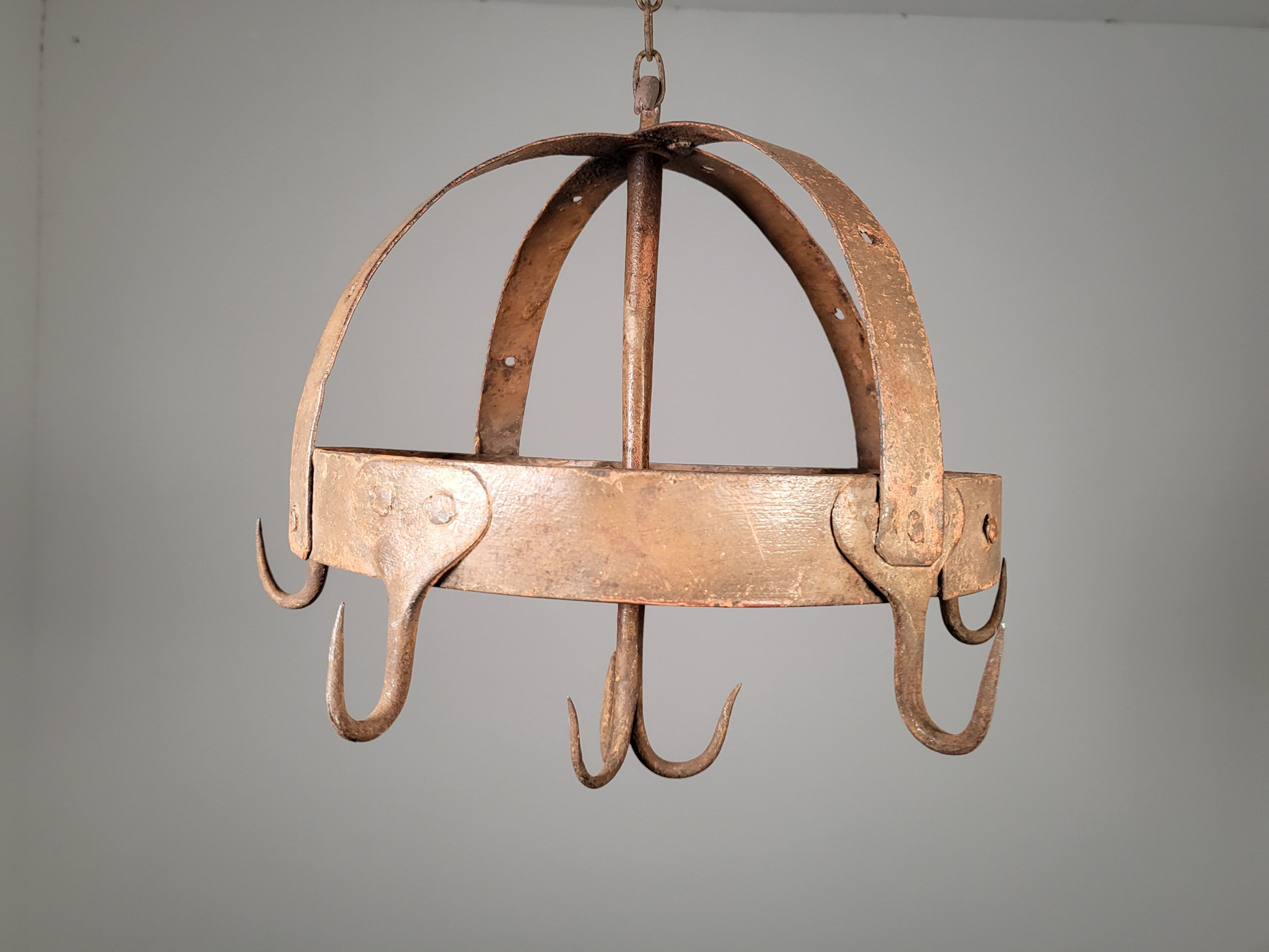 フランス  アンティーク  ハンガー　お肉屋さんのハンガー　鉄製ハンガー　ショップデイスプレイ　フラワーディスプレー　店舗什器