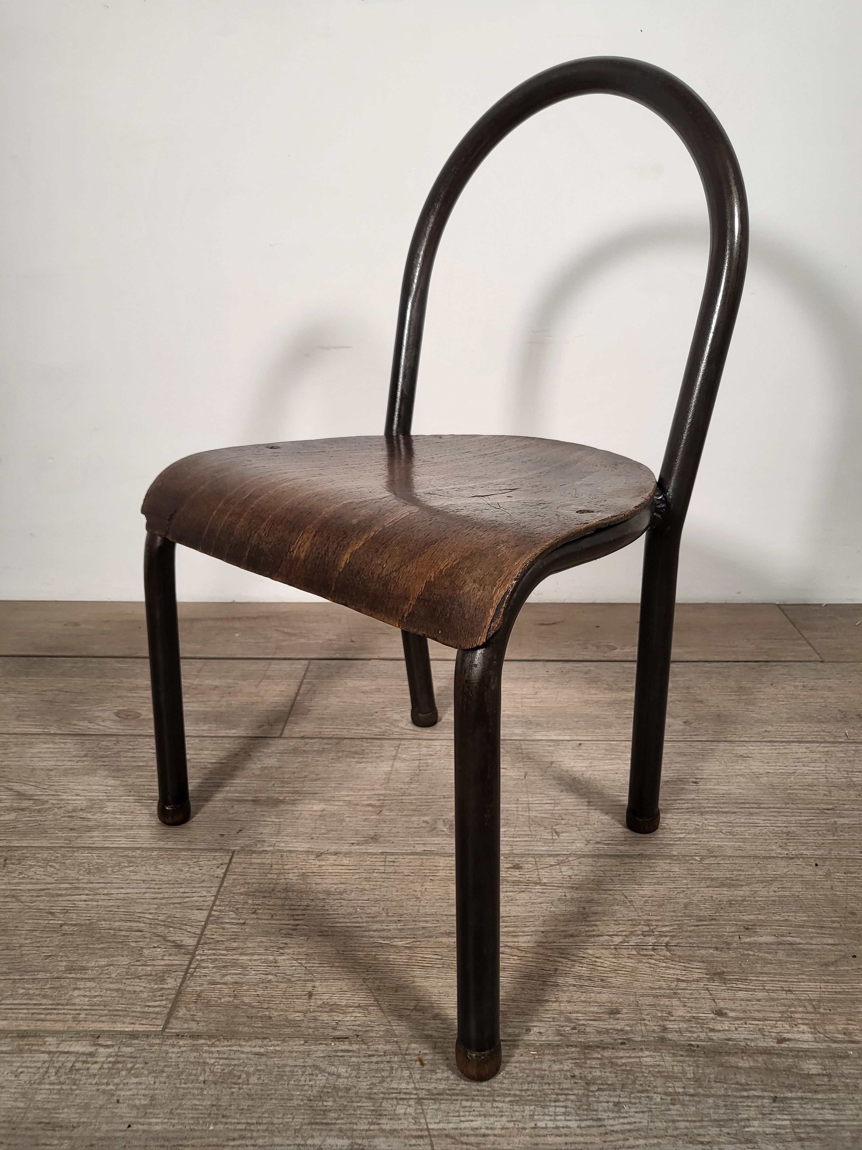 フランス アンティーク 木製メタル製椅子B 人形用&子供用 小さな椅子 プぺ用 犬猫用 かわいい ショップディスプレー 店舗什器