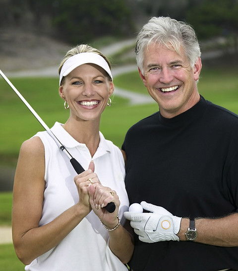 Golfing Couple