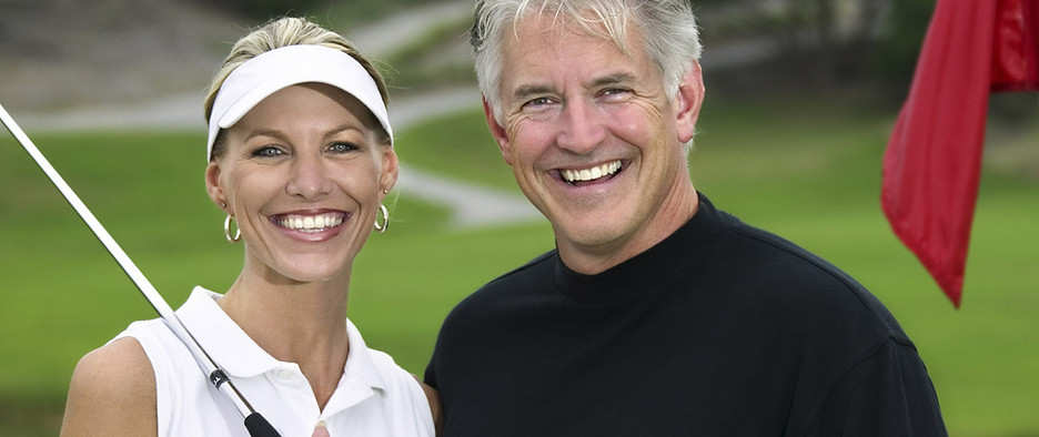 Golfing Couple