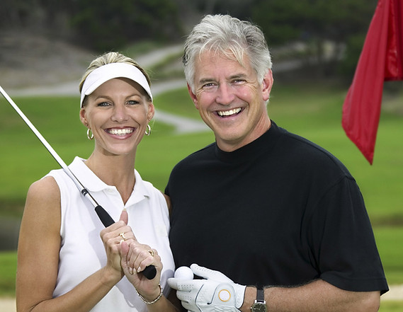 Golfing Couple