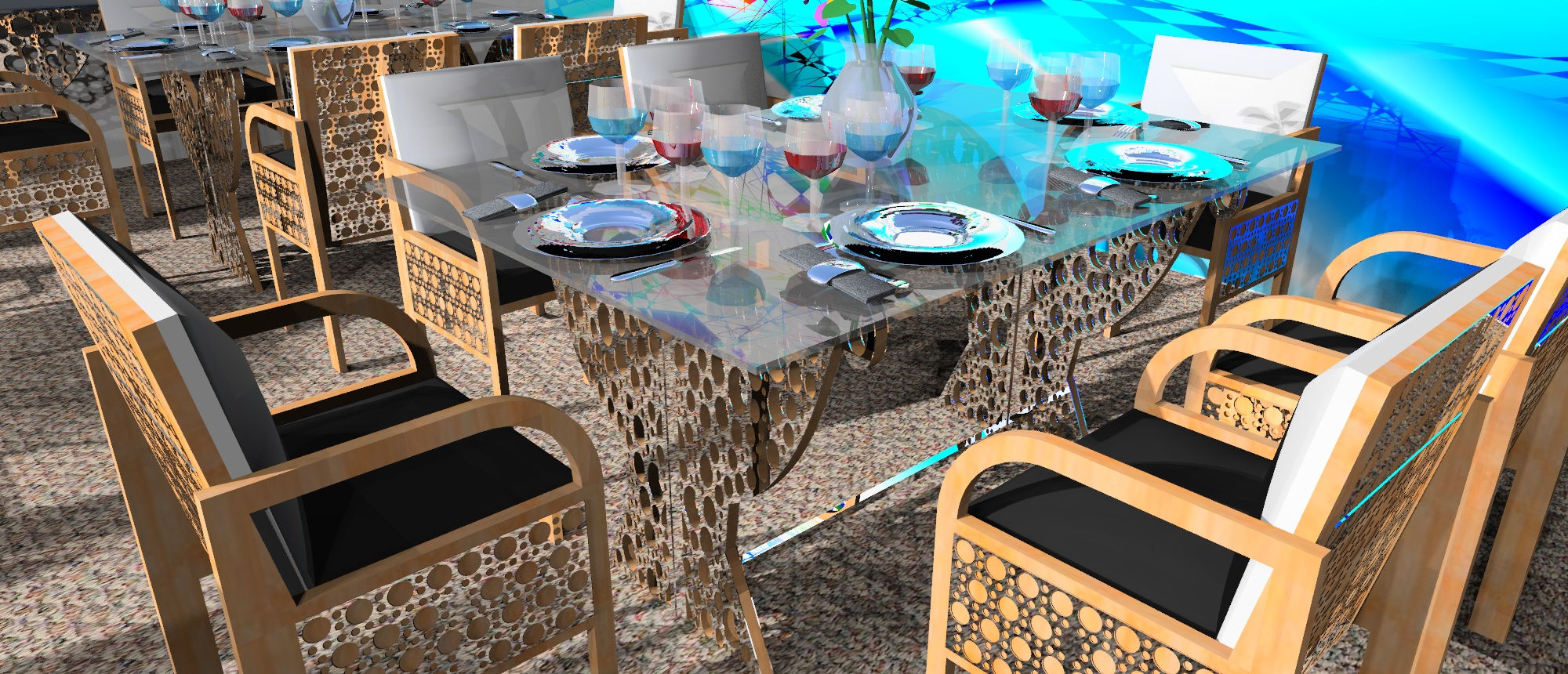 Table rectangulaire Cerclum de restaurant