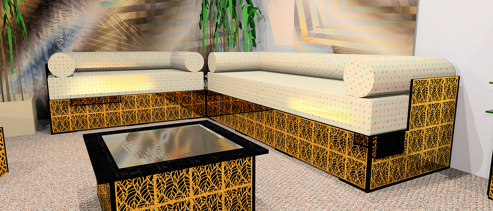 Miniature : Salon Canapé Palme Ligne 171-19 blanc