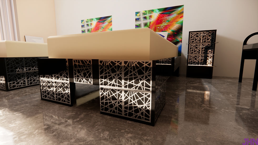 Миниатюра: Lit 90 "Triangulation" avec tête de lit Floral