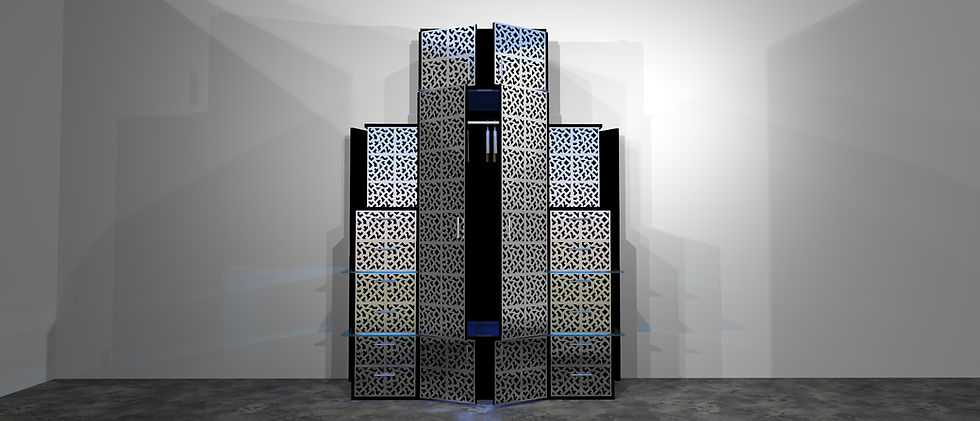 Thumbnail: Grande Armoire Penderie "Cubique"