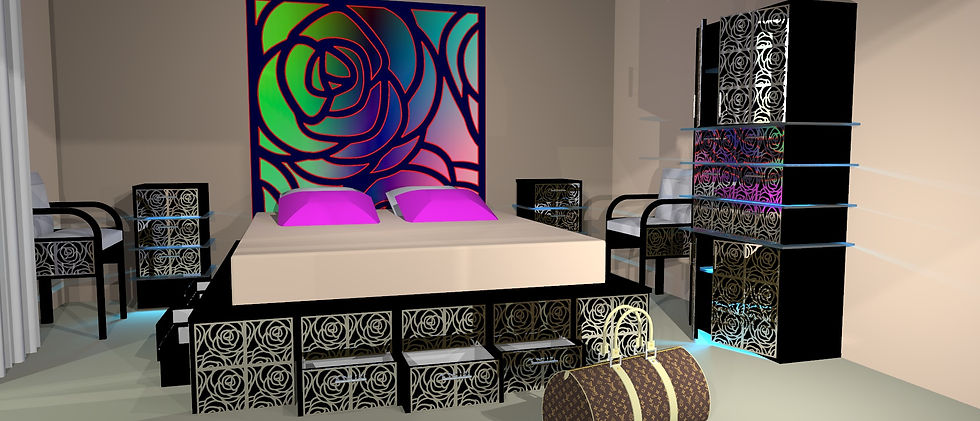 Chambre Roseline avec rangements