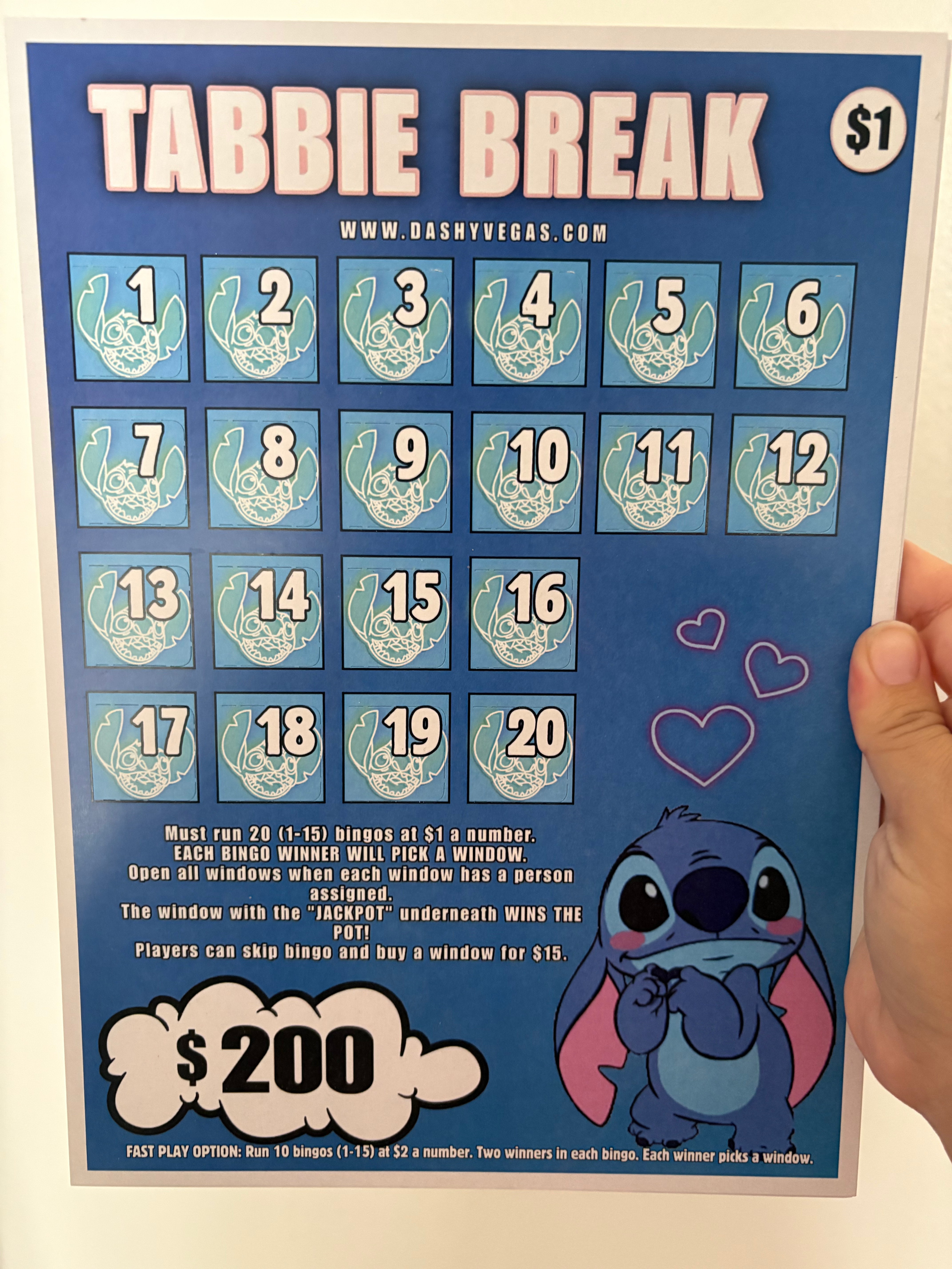 Pick a Jackpot board