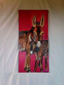 Donkeys in Iridescent