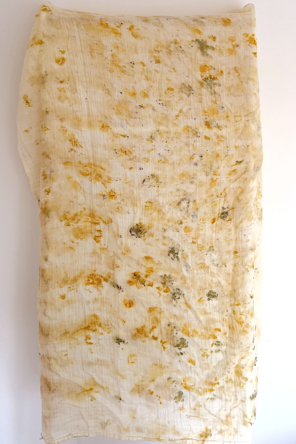 Thumbnail: Plant Dyed Muslin Blanket | Cotton Swaddle | Butter Yellow